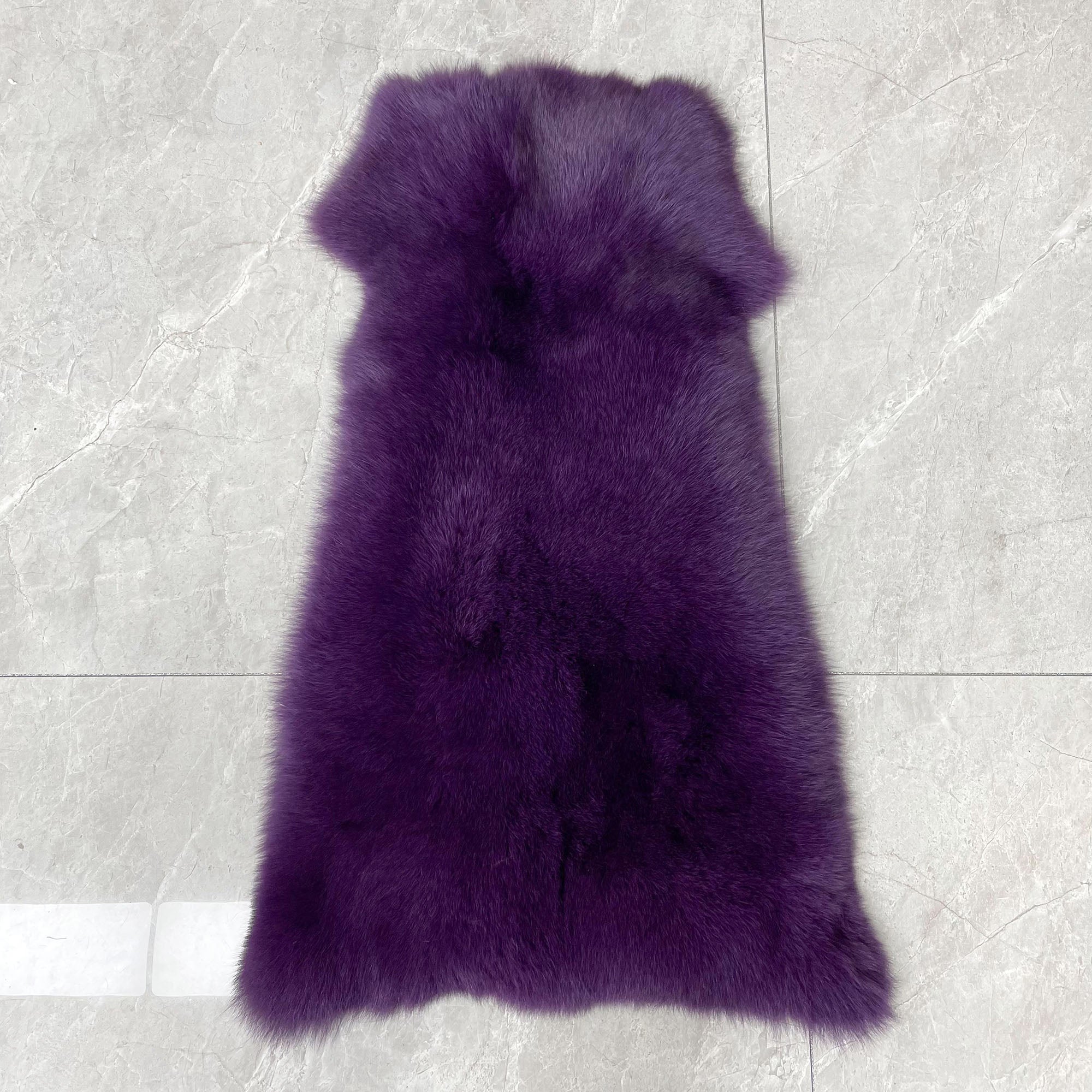 Women's Real Fox Fur Hooded Floor-Length Coat | Horizontal Stripe | Multiple Fur Types — Front Row Couture