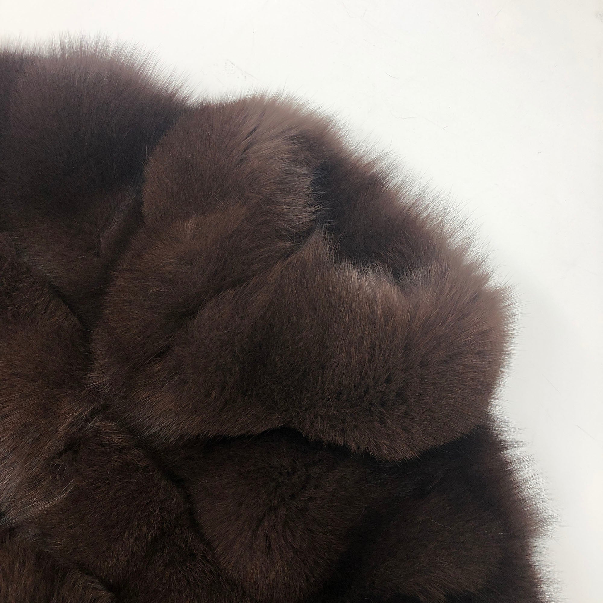 Women's Real Fox Fur Long Coat | Stand Collar | Classic Design | Multiple Colors Available
