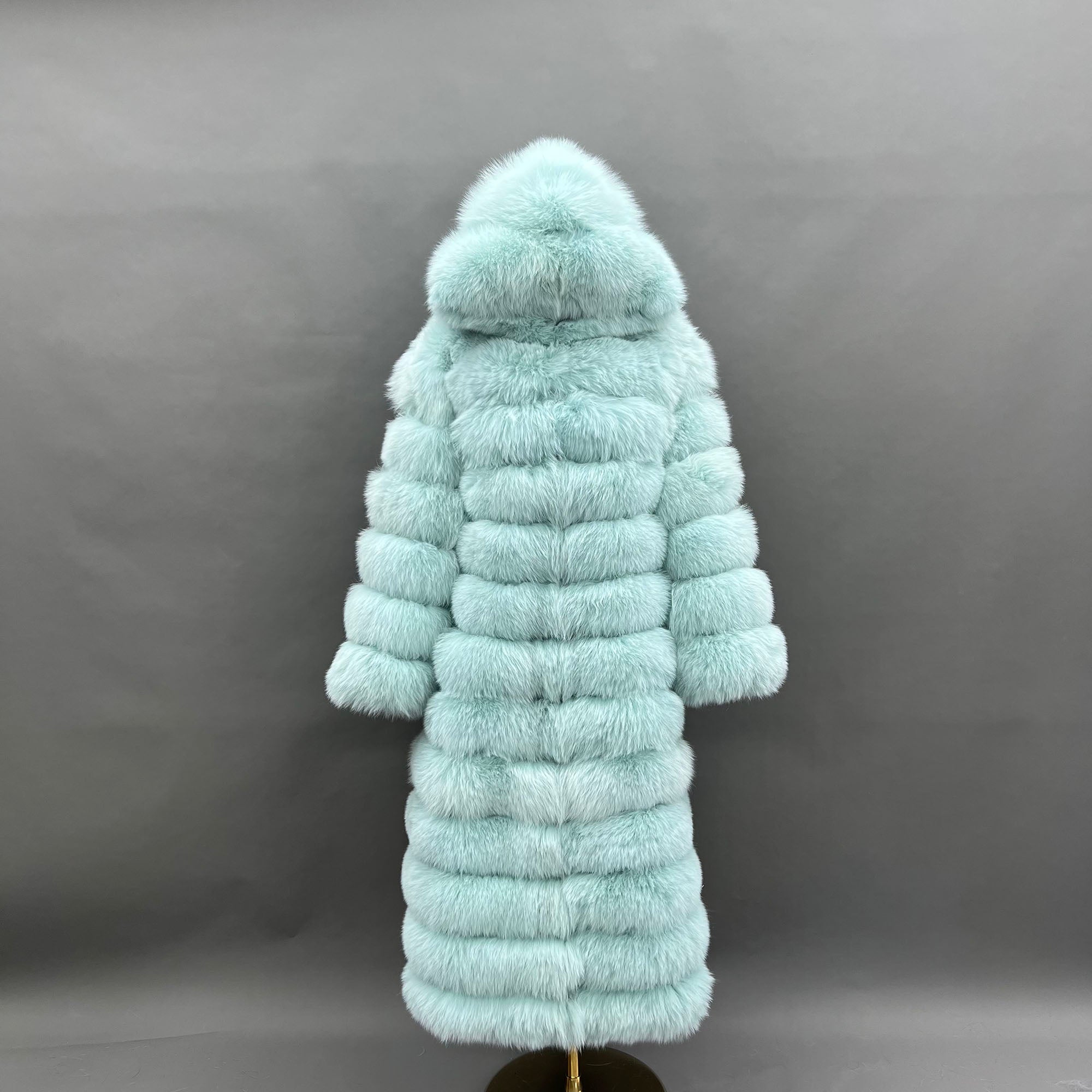 Women's Real Fox Fur Full-Body Hooded Overcoat | Multiple Colors | Custom Available