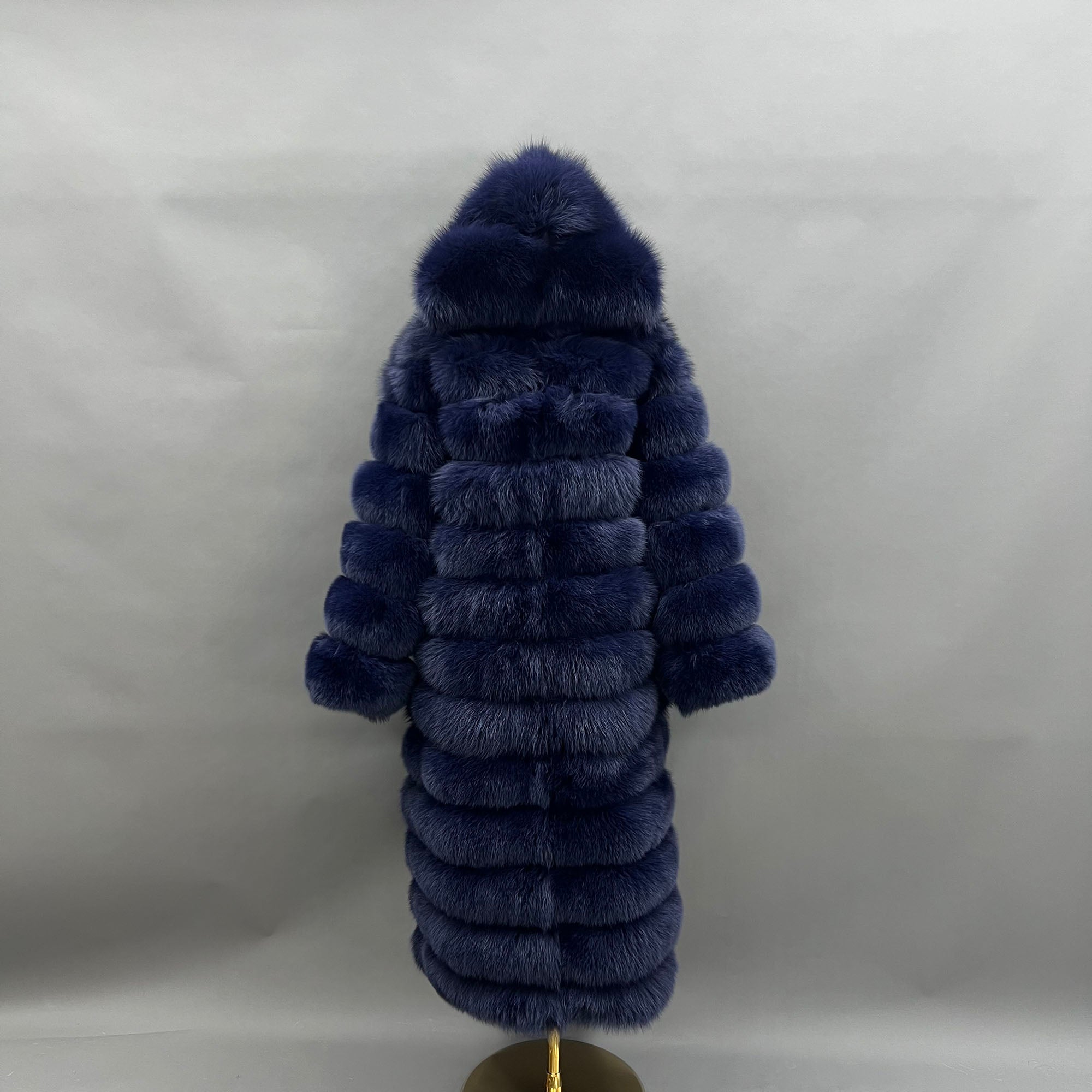 Women's Real Fox Fur Full-Body Hooded Overcoat | Multiple Colors | Custom Available