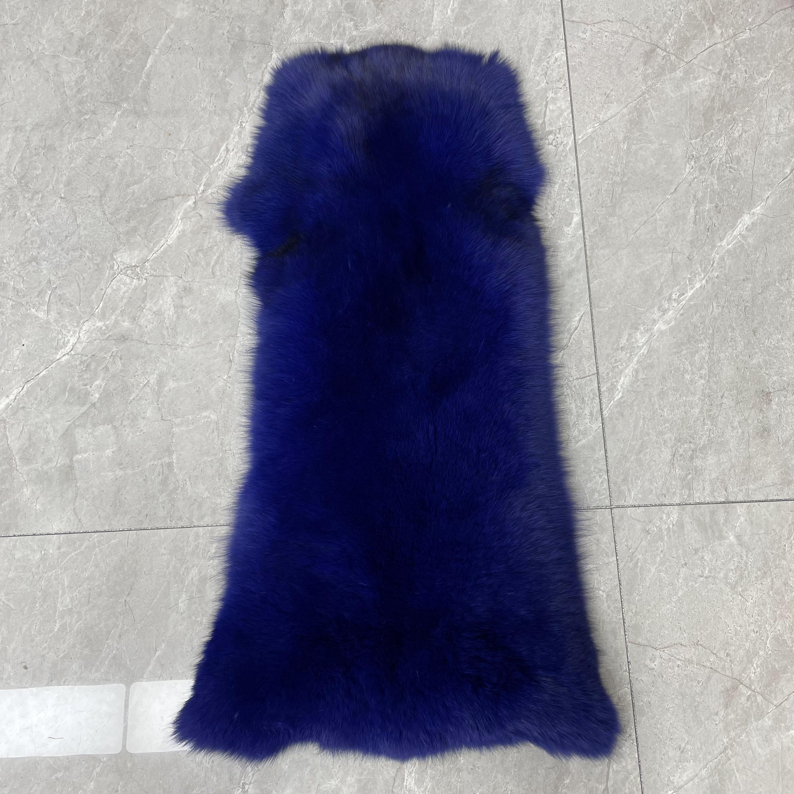 Men Real Fox Fur 8 Horizontal Stripe Stand Collar Luxury Fur Jacket