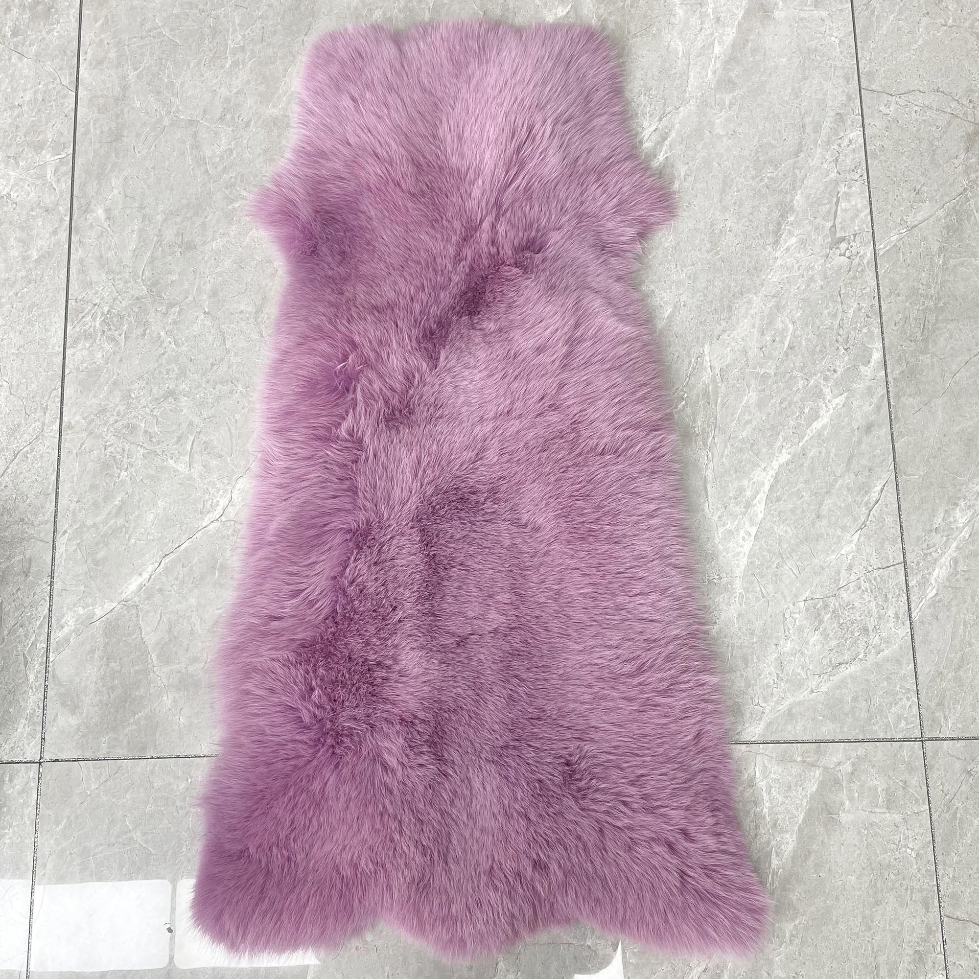 Women's Real Fox Fur Hooded Floor-Length Coat | Horizontal Stripe | Multiple Fur Types — Front Row Couture