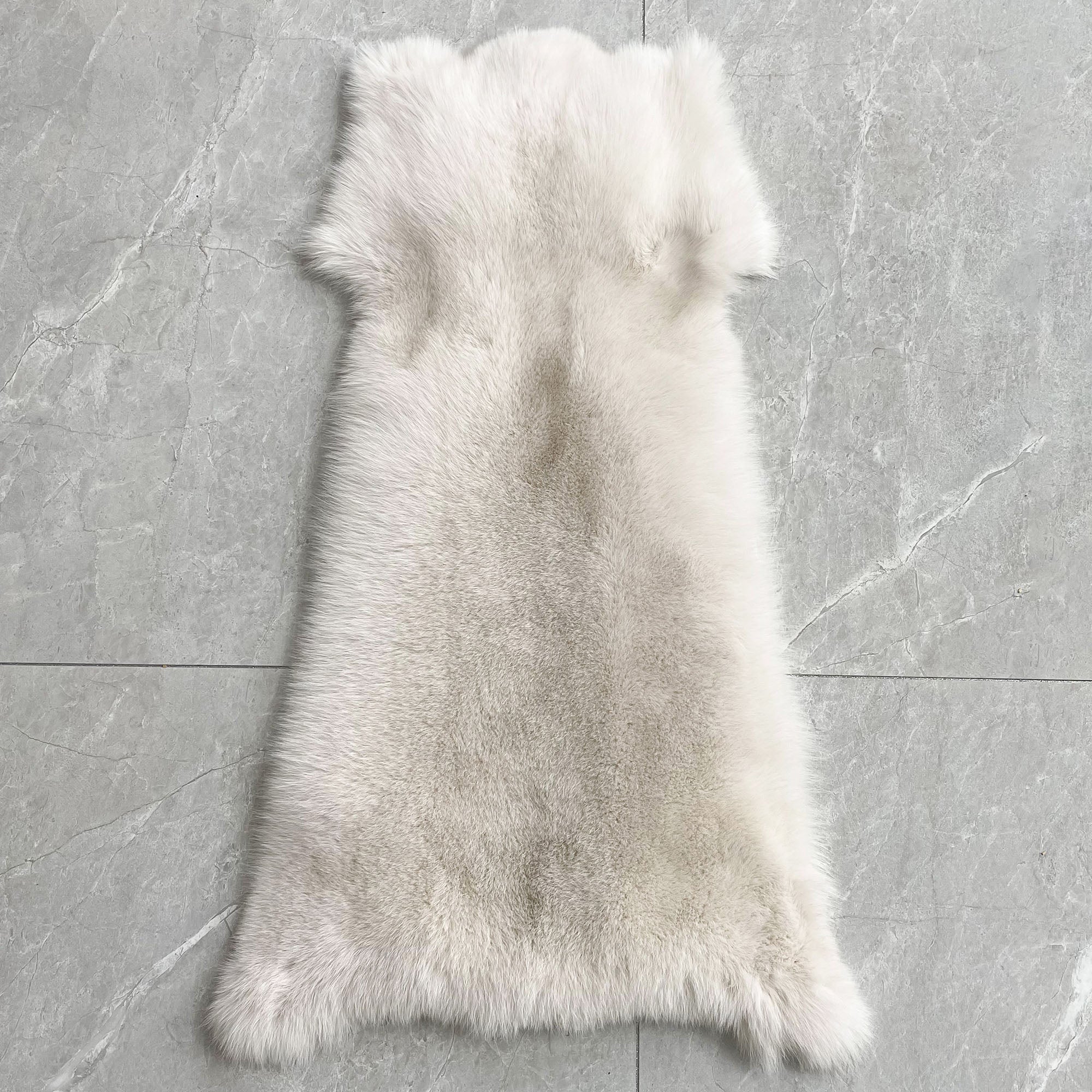 Women's Real Fox Fur Hooded Floor-Length Coat | Horizontal Stripe | Multiple Fur Types — Front Row Couture