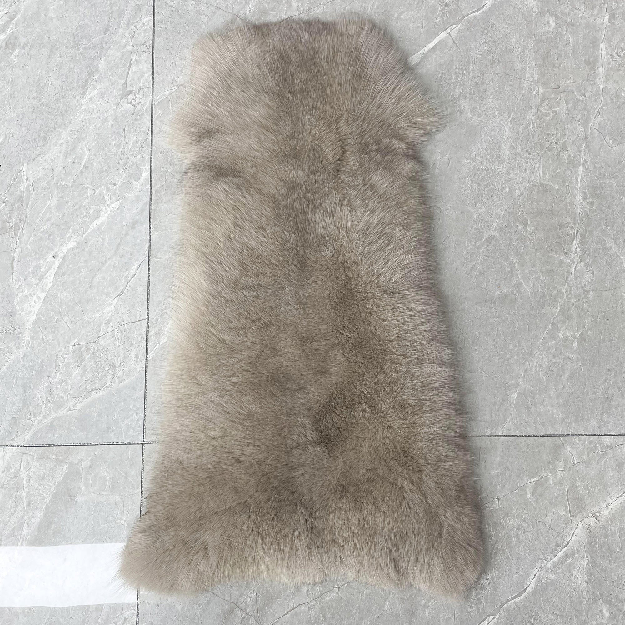Women's Real Fox Fur Hooded Floor-Length Coat | Horizontal Stripe | Multiple Fur Types — Front Row Couture