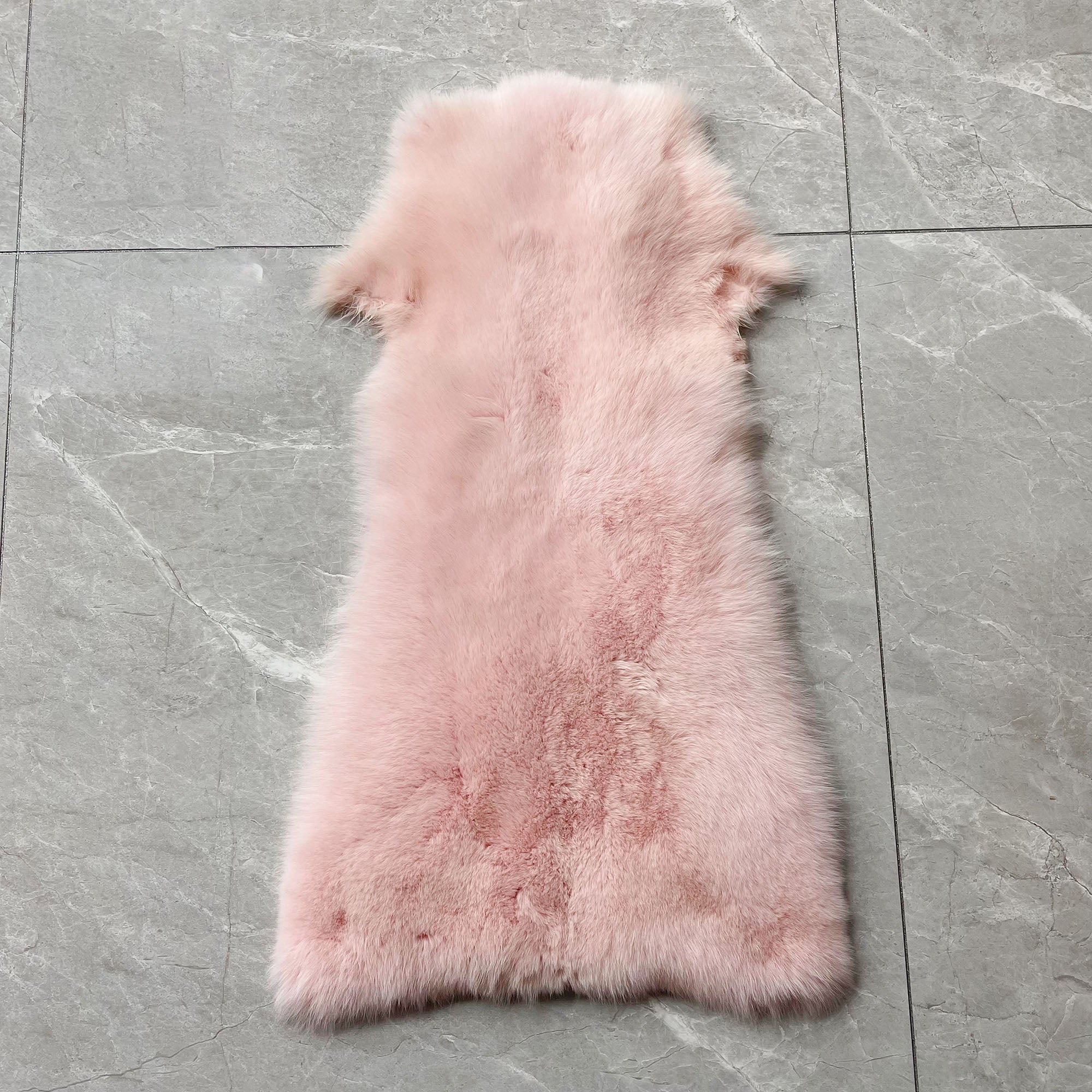 Women's Real Fox Fur Hooded Floor-Length Coat | Horizontal Stripe | Multiple Fur Types — Front Row Couture