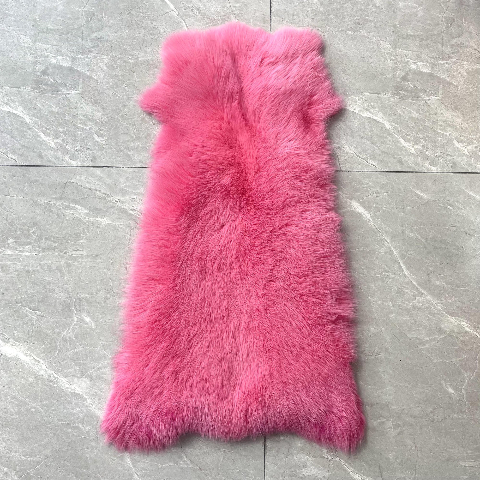 Women's Real Fox Fur Hooded Floor-Length Coat | Horizontal Stripe | Multiple Fur Types — Front Row Couture