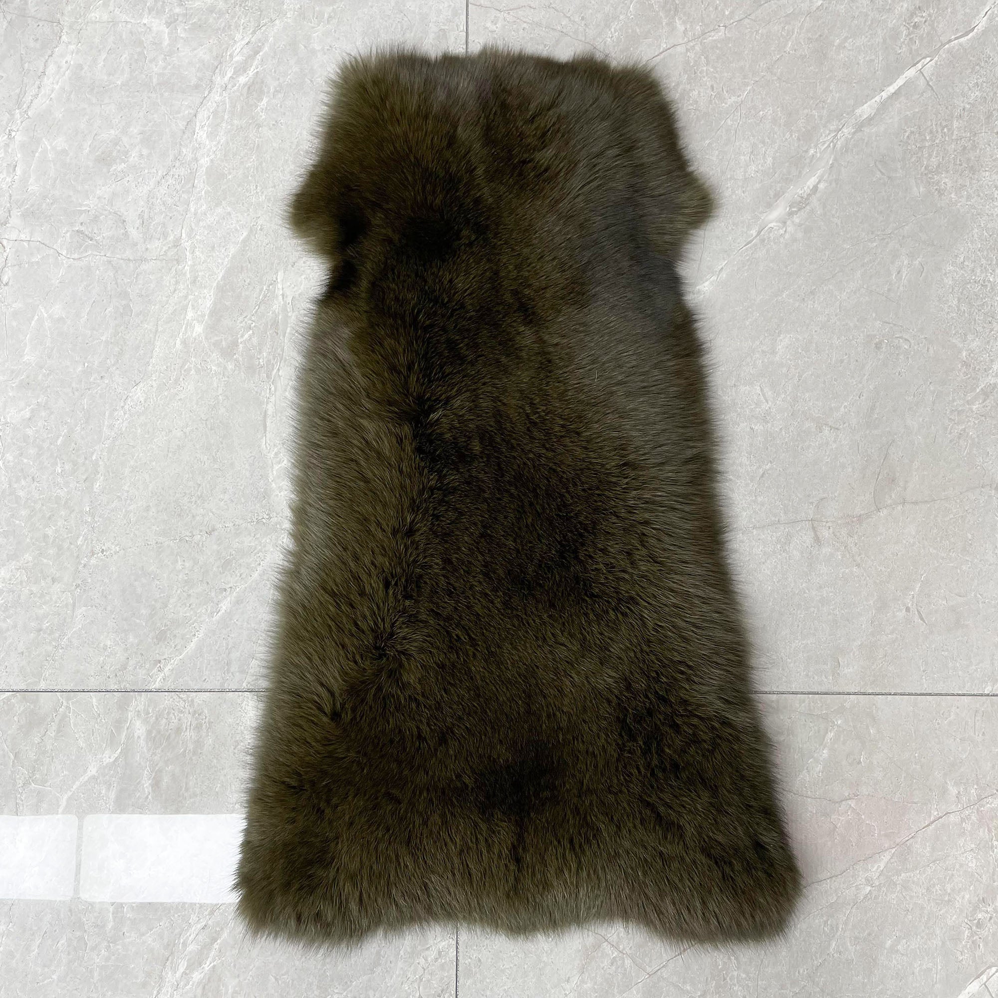 Women's Real Fox Fur Hooded Floor-Length Coat | Horizontal Stripe | Multiple Fur Types — Front Row Couture