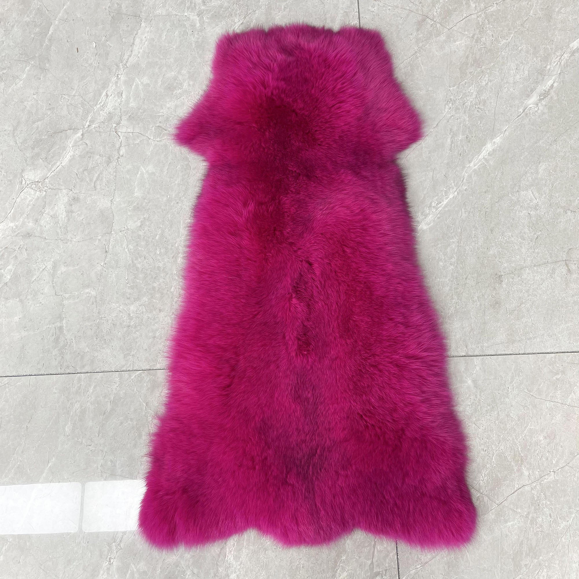 Men Real Fox Fur 8 Horizontal Stripe Stand Collar Luxury Fur Jacket