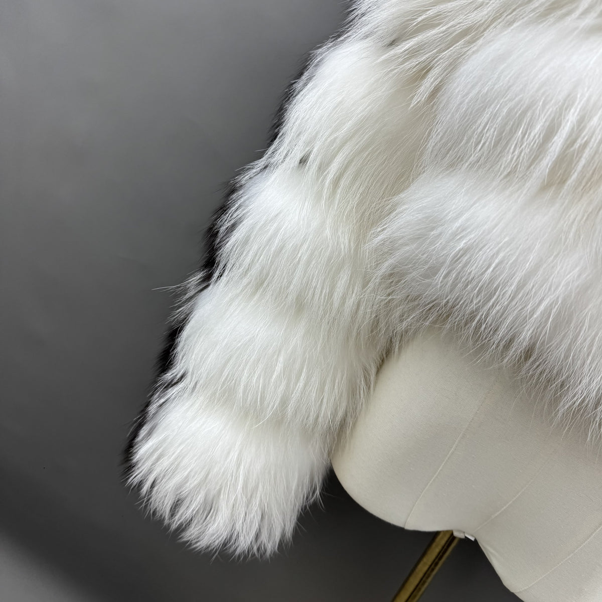 Women's Real Silver Fox & Raccoon Dog Fur Cropped Jacket with Stand Collar — Downtown Rhythm