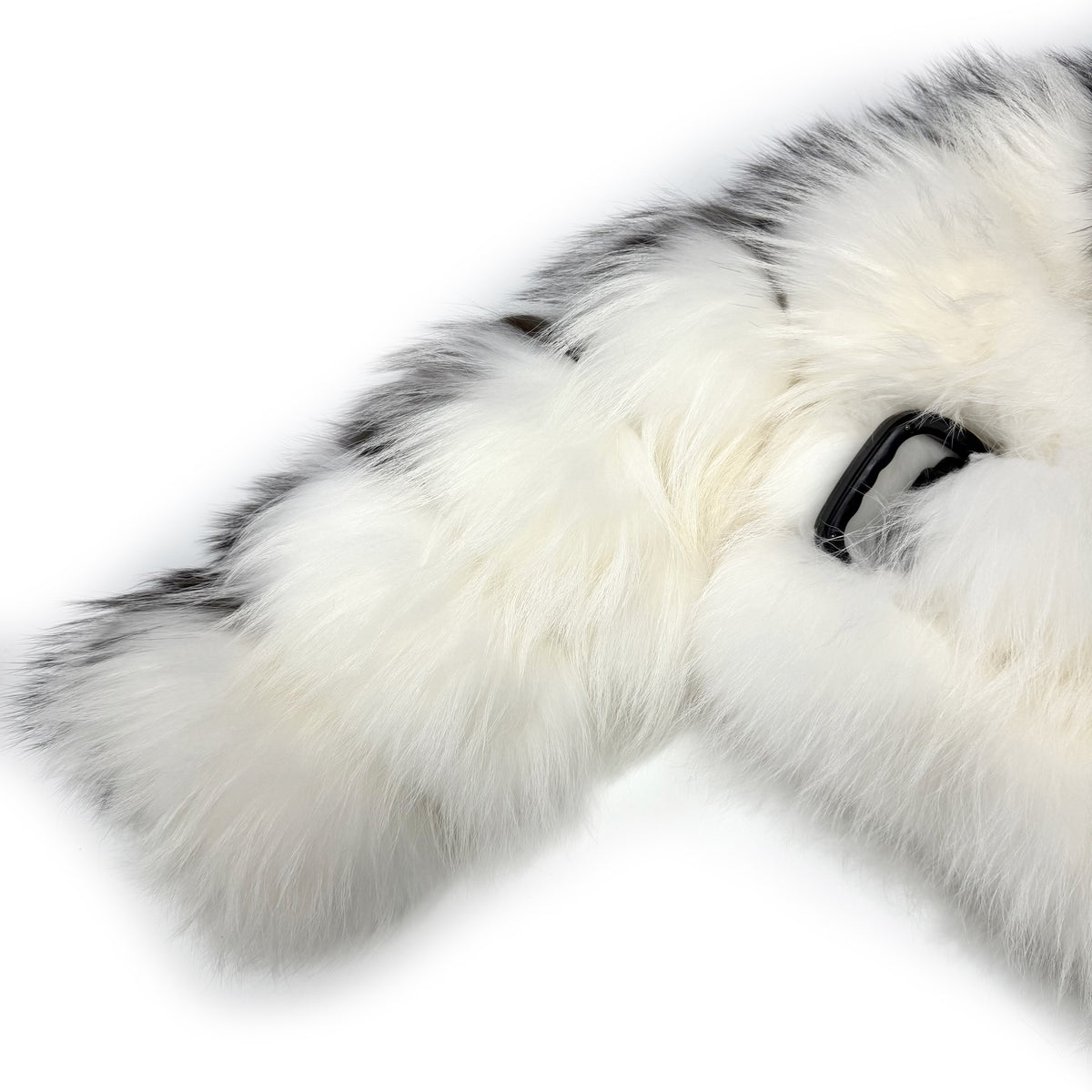 Women's Real Silver Fox & Raccoon Dog Fur Cropped Jacket with Stand Collar — Downtown Rhythm
