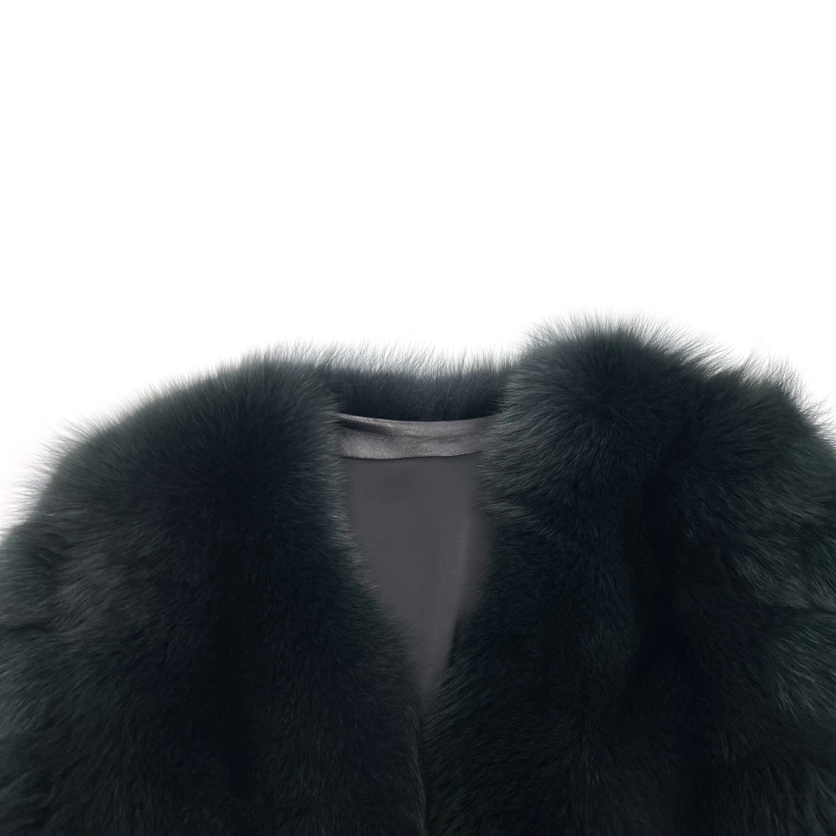 Women's Real Fox Fur Short Jacket with V-Neck & Ribbed Sleeves — Downtown Rhythm