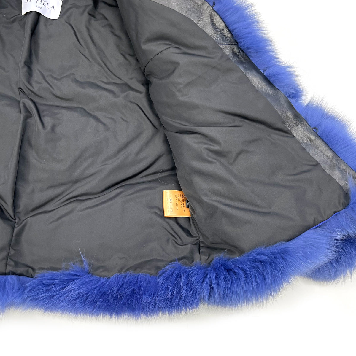 Women's Real Fox Fur Short Jacket with Chevron Panels & Banded Sleeves — Downtown Rhythm